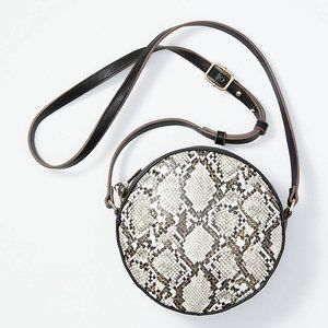 Ann Taylor Round Snake Print Handbag  NWT
